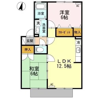 ベルシャルム【1階】の間取り