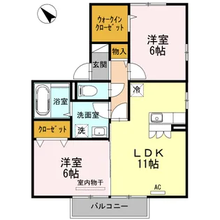 コルシェーヌ【2階】の間取り