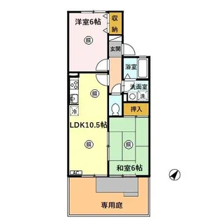 リブェールけやき Ⅰ【1階】の間取り
