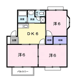 シャレーハイツ森町B【2階】の間取り