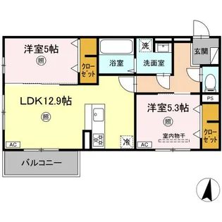 PREMILIFE日岡【2階】の間取り