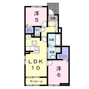 2LDKの間取り画像