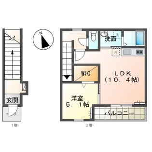 リバーフロント長浜【2階】の間取り