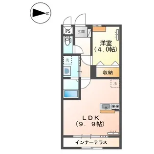 ビリーブハナゾノ(BELIEVE HANAZONO)【1階】の間取り