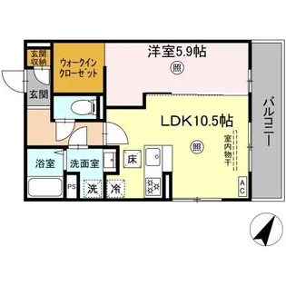 PREMILIFE下郡東【1階】の間取り