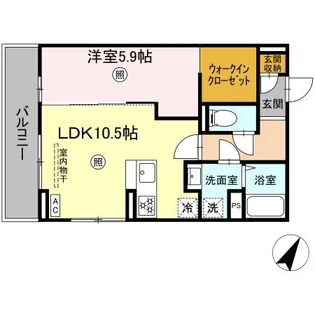 PREMILIFE下郡東【2階】の間取り