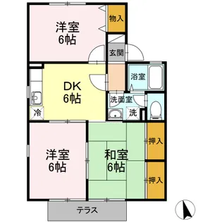 サンフローラ アベ【1階】の間取り