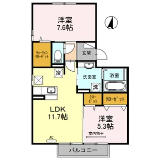 メイユール下郡 I【1階】の間取り