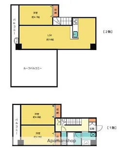 ロイヤルヒルズ金池【7階】の間取り