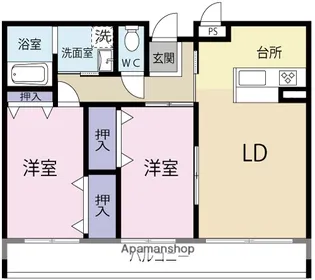 スリーゼ森町【302号室】の間取り