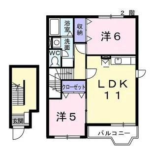 ソレイユ.エムⅡ【2階】の間取り