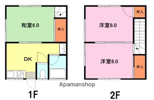 岩本アパート鶴崎 (ブラウン)【7号室】の間取り