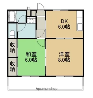 第2宗コーポ【A307号室】の間取り