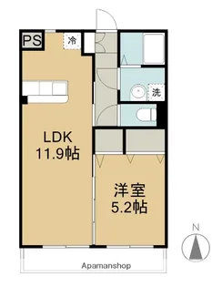 ユーミー奥田【2階】の間取り