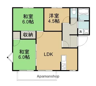 フレグランス牧C棟【201号室】の間取り