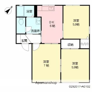 シャーメゾン野口【1階】の間取り