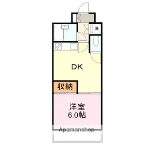 サザンブライト城南【407号室】の間取り