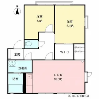 デュープレックス小池原B【1階】の間取り