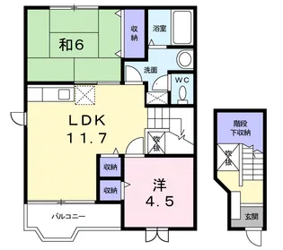 セレーネ310 B【2階】の間取り