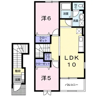 ソレイユC【2階】の間取り