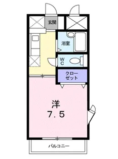 BLUE SKY 鴻川【2階】の間取り