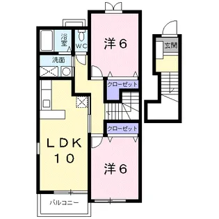 パルコート【2階】の間取り