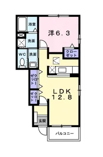ニューサカエールⅠ【1階】の間取り