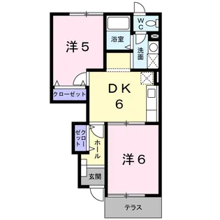 セゾン芝原A【1階】の間取り