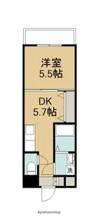 1DKの間取り画像