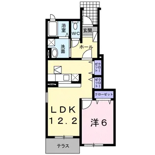 ミミヤヒル B【1階】の間取り