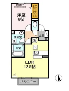 プレミアム参番館【1階】の間取り