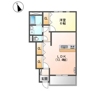 エクセルハイツ【00102号室】の間取り