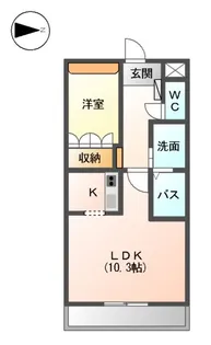 ブルーム千歳【00102号室】の間取り