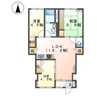 コンフォート小池原【1階】の間取り