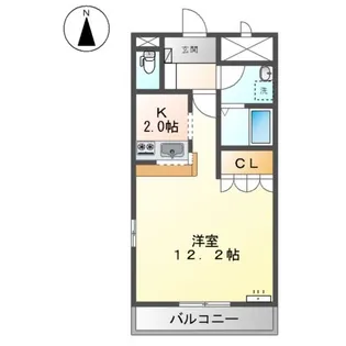 クレア フィオーレ【1階】の間取り