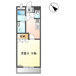 グランヴェルデ 月平【00106号室】の間取り