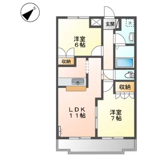 グランディール・2005【2階】の間取り