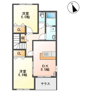 ピアクール【00201号室】の間取り