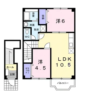 コスモB【2階】の間取り