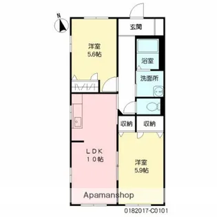 ペアーレ葛木C【1階】の間取り