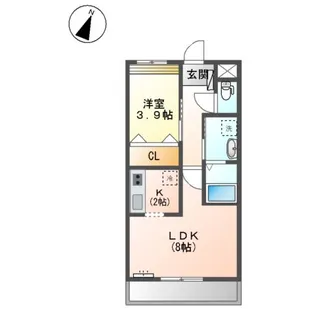 グランヴェルデ雅【00205号室】の間取り