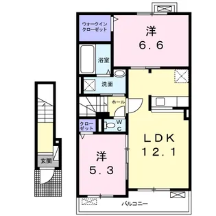 グレイス西寺【2階】の間取り
