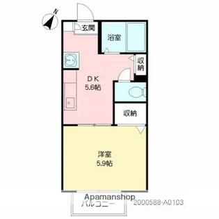 パルドミール【Ⅰ103号室】の間取り