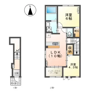モンテ・ピアーノⅡ【2階】の間取り