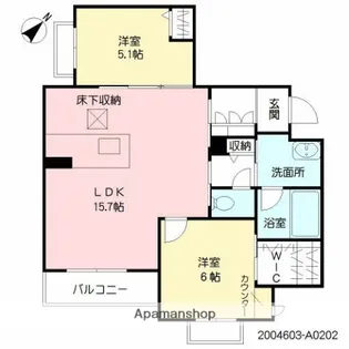 BEREO LUCE 三芳【2階】の間取り