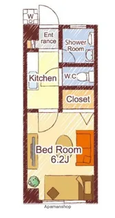 リルームス中津留【205号室】の間取り