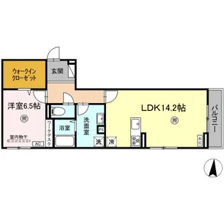 DーROOM長浜【2階】の間取り