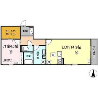 DーROOM長浜【1階】の間取り