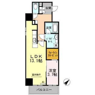 アルカーサル大道【4階】の間取り