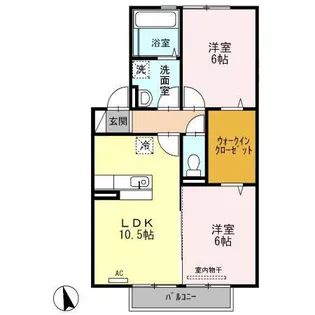 エクレール美濃屋 D【2階】の間取り